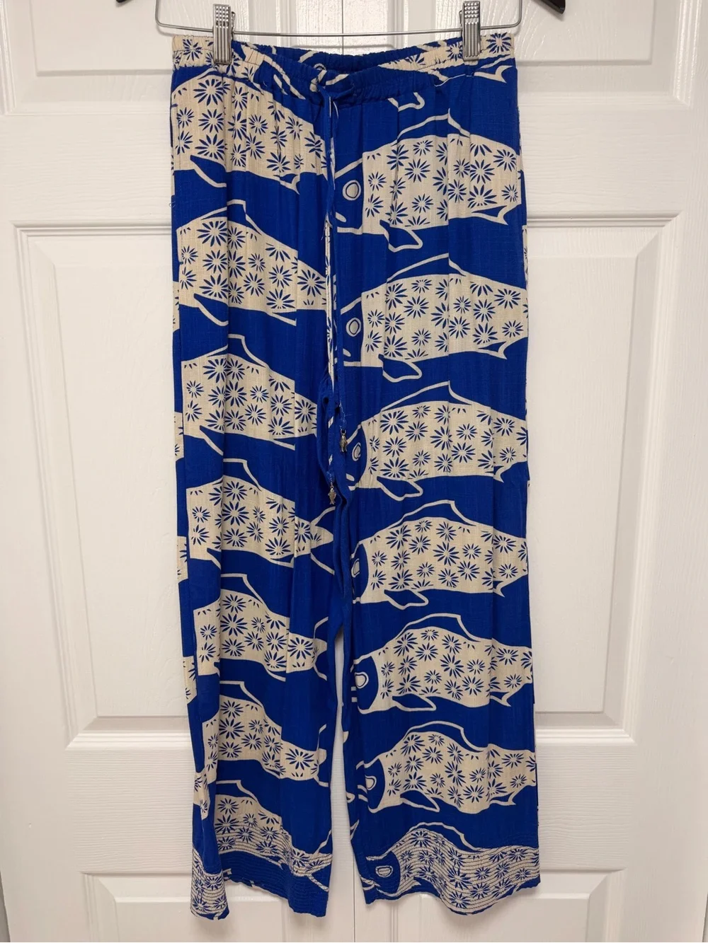 Rose + Olive Resort Blue Fish Print 2 Piece Set Size S